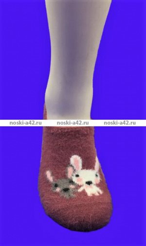 MORRAH носки женские укороченные ангора НОРКА ШЕРСТЬ арт. 4704 (4703)
