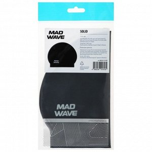 MAD WAVE Шапочка для плавания SOLID, M0565 01 0 01W, чёрный