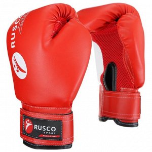 Перчатки боксёрские RUSCO SPORT, 10 унции, цвет красный