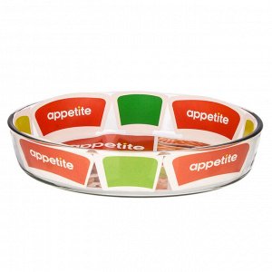 Форма стеклянная ТМ Appetite овальная 30x21x6см/2,4л