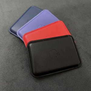Кожаный чехол бумажник для банковской карты картхолдер MagSafe Leather Wallet