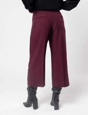 Удлиненные брюки-кюлоты классической ширины из поливискозы