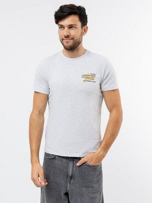 Полуприлегающая футболка в оттенке серый меланж