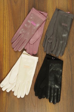 Перчатки женские кожзам, сенсор (цвета в ассортименте)