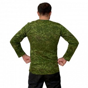 Армейская футболка с длинным рукавом КМФ "Зелёная цифра" - модель для военнослужащих и почитателей военной атрибутики №551
