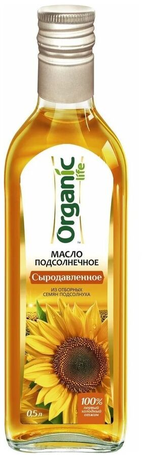 Масло подсолнечное Organic Altay сыродавленное