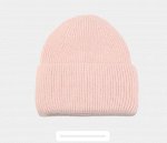 Вязаная шапка из кроличьей шерсти, цвет пудрово-розовый