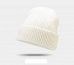 Однотонная шапка унисекс, цвет белый