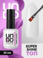 Верх покрытие для гель-лака &quot;Uno&quot; SUPER SHINE без липкого слоя, 16мл.