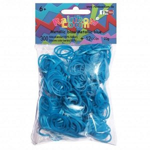 Резиночки для плетения браслетов RAINBOW LOOM Голубой металлик