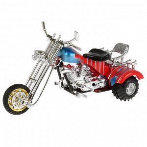 Технопарк. Мотоцикл "Трайк" металл. 18 см, свет, звук, выдвиж. поднож., арт.ZY797890-R