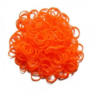 Резиночки для плетения браслетов RAINBOW LOOM, гелевые оранжевые