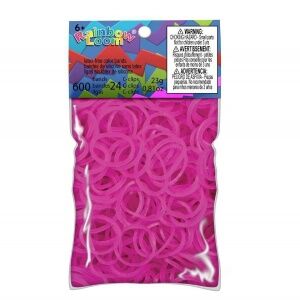 Резиночки для плетения браслетов RAINBOW LOOM, гелевые красно-фиолетовые