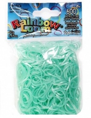 Резиночки для плетения браслетов RAINBOW LOOM, коллекция Перламутр - Карибы, зеленый