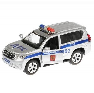 Технопарк. "Toyota Prado" Полиция арт.PRADO-P-SL 12см, откр. двери,инерц