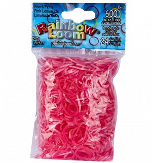 Резиночки для плетения браслетов RAINBOW LOOM, коллекция Перламутр - розовый лимонад