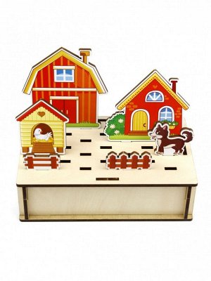 Обучающая игра WOODLANDTOYS 151103 Панорама. Ферма