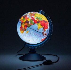 Глобус GLOBEN Ке011500201 физико-политический с подсветкой 150 мм
