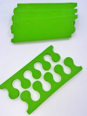 Разделитель для пальцев мягкие зеленый цвет 10 шт.