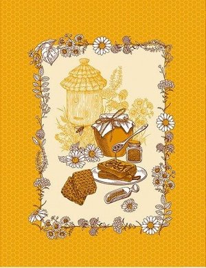 ""Полотенце рогожка кухонное " пасека" вид 2 47*61