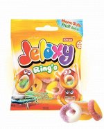 УЦЕНКА! Мармеладные колечки в посыпке Jelaxy Ringo / Джелакси с кислой посыпкой с фруктовым вкусом 80 гр