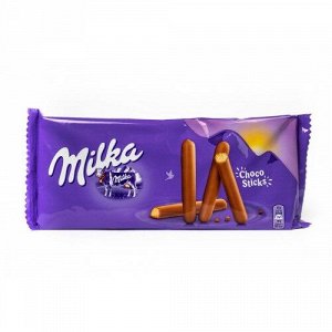 Печенье в молочном шоколаде в виде палочек Milka Choco Sticks / Милка Чоко Стикс 112 гр