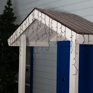 УЦЕНКА Гирлянда «Бахрома», уличная, 3?0.6 м, УМС, 3 Вт, 160 LED, 220 В, свечение жёлтое