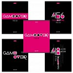 Тетрадь А5 48 листов HATBER скоба, клетка, обложка картон, Game over (5 видов в спайке), 48Т5В1