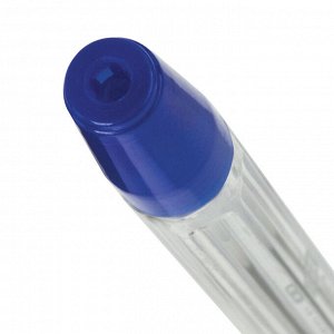 Ручка шариковая масляная с грипом BRAUBERG "i-Rite GT", СИНЯЯ, корпус прозрачный, узел 0,7мм, 143300