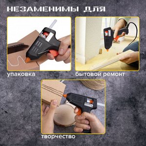 Клеевые стержни, диаметр 7мм, длина 100мм, прозрачные, КОМПЛЕКТ 6 штук, BRAUBERG, европодвес, 670291