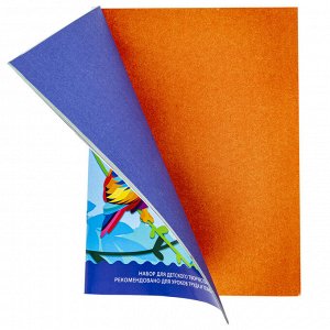 Цветная бумага А4 офсетная, 24 листа, 24 цвета, на скобе, BRAUBERG, 200х280мм, Птица, 113538