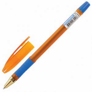 Ручка шариковая масляная с грипом BRAUBERG Model-XL ORANGE, СИНЯЯ, узел 0,7мм, линия 0,35мм, 143246