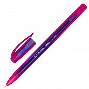 Ручка шариковая масляная BRAUBERG "BOMB GT Color", СИНЯЯ, прорезиненный корпус ассорти, 0,7мм, 143346