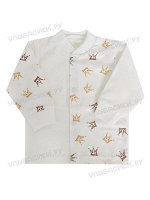 Кофта на кнопках длинный рукав &quot;Короны&quot; (кулирка)