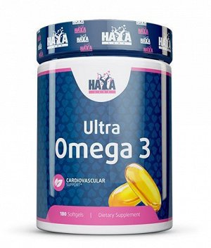 Омега 3 Haya Labs Ultra Omega-3 1000мг (500/250) - 180 капс.