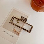 Заколка для волос &quot;крабик&quot;, анималистический принт, цвет коричневый/черный