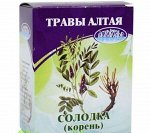Солодка, корень, 50 г, коробочка, чайный напиток