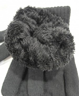 Мужские перчатки зимние цвет черный