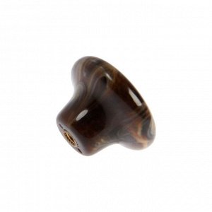 Ручка-кнопка CAPPIO, d=33 мм, акрил, цвет коричневый