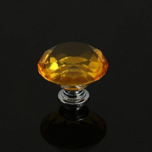 Ручка кнопка CAPPIO, цвет золото "Алмаз", стеклянная, d=40 мм