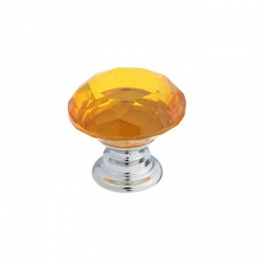 Ручка кнопка CAPPIO, цвет золотой "Алмаз", стеклянная, d=25 мм