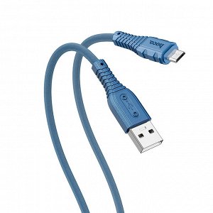 USB кабель Hoco Nano Silicone MicroUSB 2.4A, 1 м