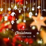 Новогодние наклейки на окна - Merry Christmas Happy New Year