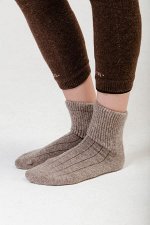 Носки взрослые 100% шерсть (37-39, коричневый )