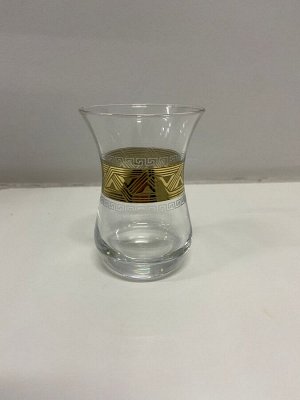 Набор стаканов для чая с рисунком Glasstar  "Пирамида"/ 6 шт. 120 мл