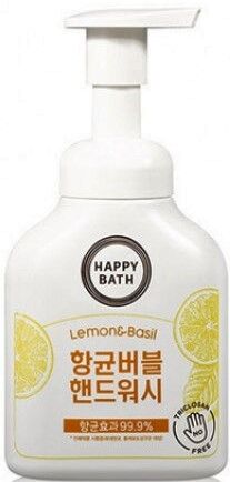Happy Bath/Пенка-мусс для рук с экстрактом лимона и базилика Ati-Bacterial 99.9% Hand Wash 250 мл