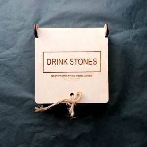 Камни для виски "DRINK STONES" Best friend for a drink lover ( Камни для виски лучший друг для любителей выпить)