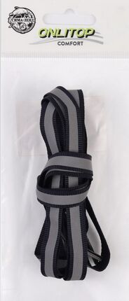 Шнурки плоские черные 100 см