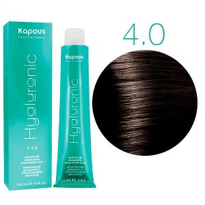 Kapous, HY 4.0 Коричневый Крем-краска для волос с Гиалуроновой кислотой, 100мл арт. 1304