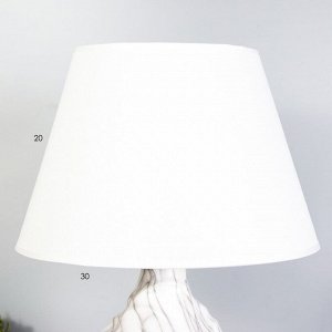 Настольная лампа "Скарла" E14 40Вт бело-серый 30х30х46 см RISALUX